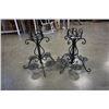 Image 2 : Pair of decorative metal candle stands
