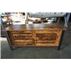 Image 1 : BRAND NEW MODERN INDUSTRIAL STYLE MEDIA CABINET - RETAIL $249