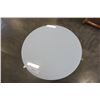 Image 3 : 2 TIER ROUND MODERN METAL ROLLING GLASSTOP ENDTABLE
