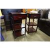 Image 2 : TWO 1 DRAWER MAHOGANY FINISH ENDTABLES