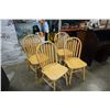Image 3 : SET OF 4 WINDSOR MAPLE CHAIRS
