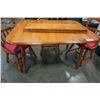 Image 2 : MAPLE DINING TABLE WITH 2 LEAFS AND 3 CHAIRS