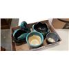 Image 2 : 2 boxes of collectibles including blue mountain pottery