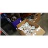Image 1 : BOX OF SILVER PLATE AND MUGS AND SAUCERS