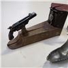 Image 2 : ANTIQUE SHOOTING GALLERY COIN BANK AND METAL DECOR