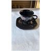 Image 2 : MIKASA AND BONE CHINA TEACUPS AND CREAM AND SUGAR