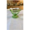 Image 2 : 6 PIECES GREEN DEPRESSION GLASS