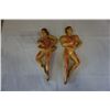 Image 1 : 2 CHALKWARE DANCER FIGURES
