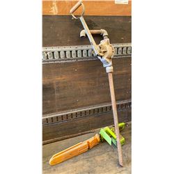 LOT OF 2. POULAN ELECTRIC CHAINSAW & VINTAGE HAND PUMP