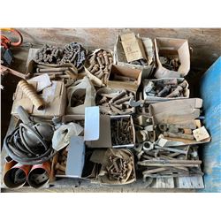 SKID LOT OF ROLLER CHAIN & HD BOLTS