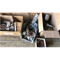 JOB LOT OF MISC LIGHTS, PARTS, PAINT SPRAYERS
