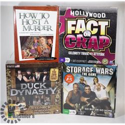 SEALED 4 BOARD GAMES FACT OR CRAP