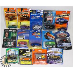 FLAT OF 13 VINTAGE DIE-CAST CARS