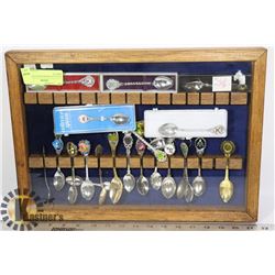 23 COLLECTOR SPOONS IN VELVET DISPLAY