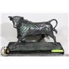 Image 1 : GREEN BRONZE BULL STATUE