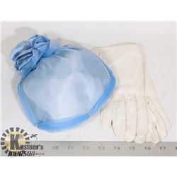 ANTIQUE HAT AND SOFT LEATHER GLOVES