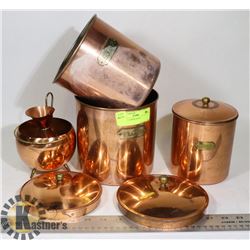 LOT OF 5 COPPER WARE