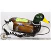Image 1 : UNIQUE WOOD DUCK DECOY TELEPHONE