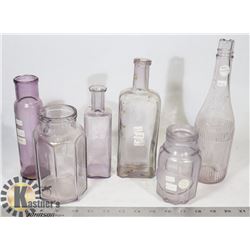 ANTIQUE BOTTLES TURNING PURPLE