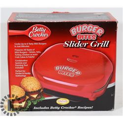 NEW BETTY CROCKER BURGER BITES SLIDER GRILL