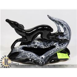 BLUE MOUNTAIN STYLE POTTERY GREYHOUND