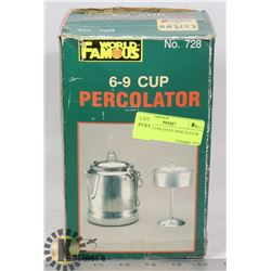 NEW 6-9 CUPS STOVE PERCOLATOR