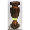 Image 1 : WOOD CANDLE HOLDER- HAND CARVED