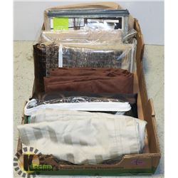 LARGE FLAT WITH NEW PILLOW SHAMS, TABLE