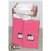 Image 1 : LOT OF 20 PINK CLOTH/PAPER TABLE COVERING