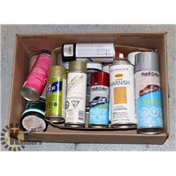 BOX OF ASSORTED PAINTS