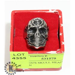 NEW MEN'S SKULL HEAD RING WITH FACE ON