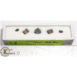 COLLECTION OF 5 GEMSTONES - BLACK