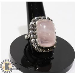 #114-ROSE QUARTZ RING SIZE 9