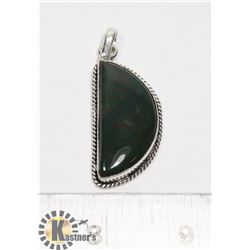 #122-BLOOD STONE PENDANT