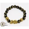 Image 1 : #230-BLACK OBSIDIAN PI XIUJ BRACELET 8mm/ 7.5"