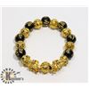 Image 1 : #222-BLACK OBSIDIAN PI XIU BRACELET 12mm/ 7.5"