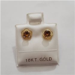 10K YELLOW GOLD CITRINE 2IN1(0.6CT)  EARRINGS