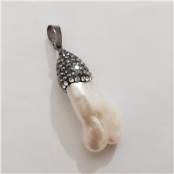 SILVER FREE FORM PEARL RANDOM SHAPE WITH