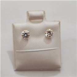 14K YELLOW GOLD CUBIC ZIRCONIA  EARRINGS