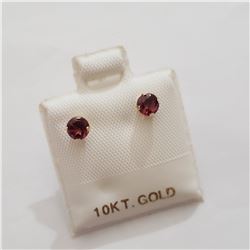 10K YELLOW GOLD GARNET AND PEARL 2IN1