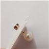 Image 2 : 10K YELLOW GOLD GARNET AND PEARL 2IN1