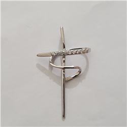 SILVER CROSS CZ PENDANT