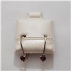 Image 1 : SILVER GARNET 3.5MM  EARRINGS