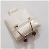 Image 2 : SILVER GARNET 3.5MM  EARRINGS