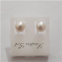 SILVER FRESH WATER PEARL EARRINGS