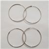 Image 1 : SILVER 2 PAIR HOOP EARRINGS