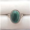 Image 1 : SILVER MALACHITE RING (~SIZE 8)