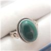 Image 2 : SILVER MALACHITE RING (~SIZE 8)