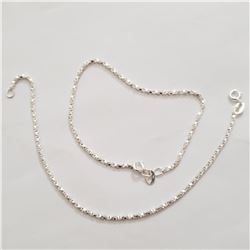 SILVER 7.5" LOTS OF 2  BRACELET