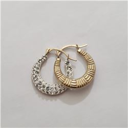 10K YELLOW GOLD CUBIC ZIRCONIA  EARRINGS